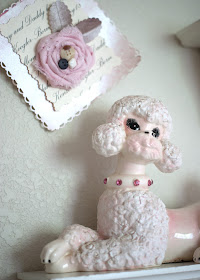 Vintage Poodle and handmade bunting