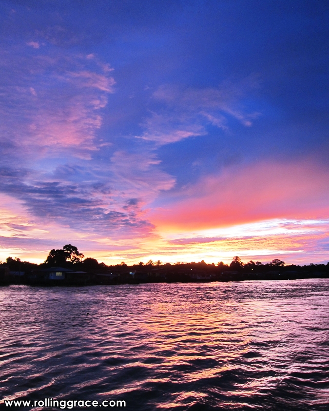 sunset in Limbang, Sarawak