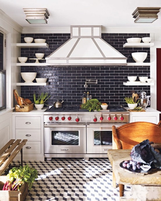 Traditional Kitchen With Brick Walls 2013 Ideas ~ Decorating Idea