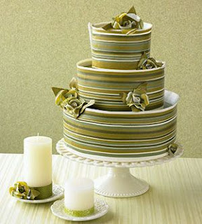Wedding Cakes with Green Details