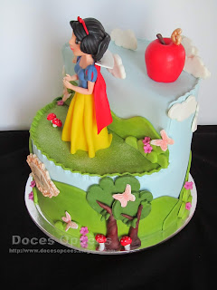 bollos decorados disney princesas branca de neve