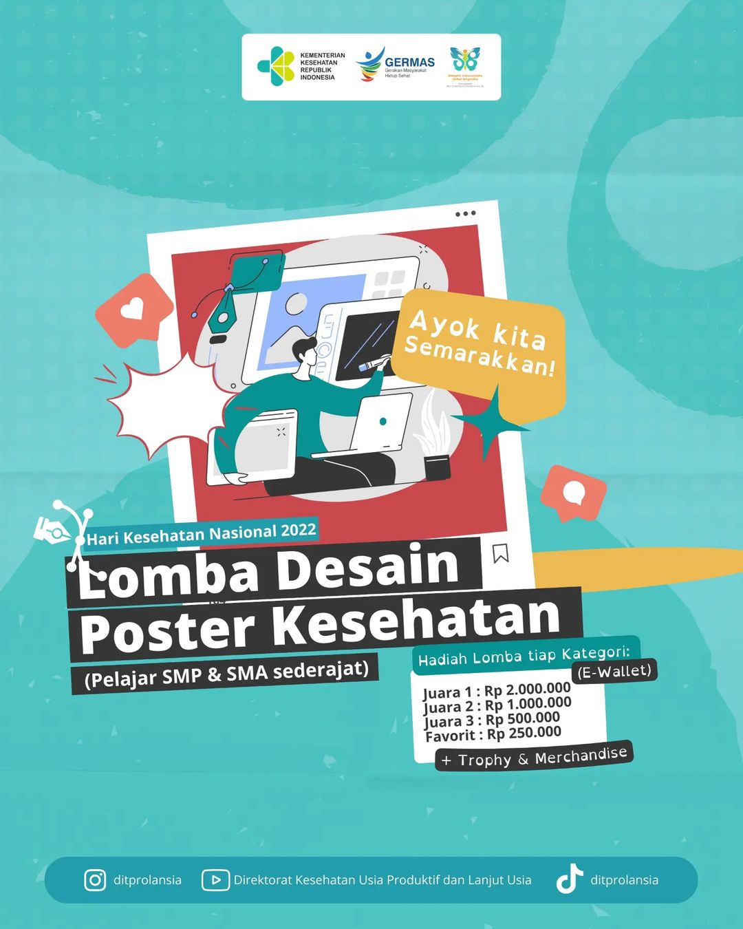 Gratis Lomba Desain Poster Kesehatan 2022