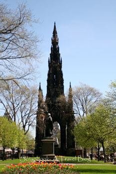 Scott Monument on Princess Street Edinburgh