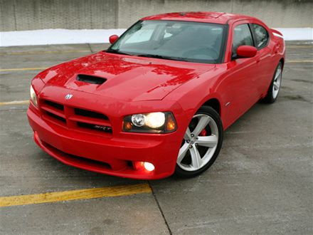 Exterior photo of the right front of the 2010 Dodge Charger above