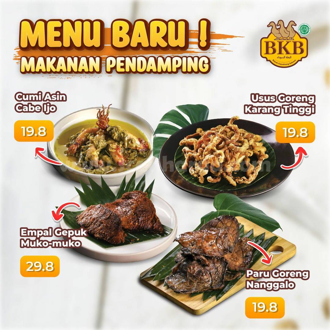 MENU BARU MAKANAN PENDAMPING! dari BEBEK BKB harga 18Ribu-an