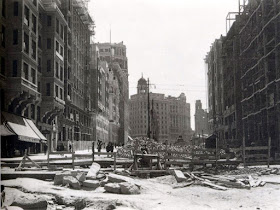 Fotografías de la construcción de la Gran Vía de Madrid