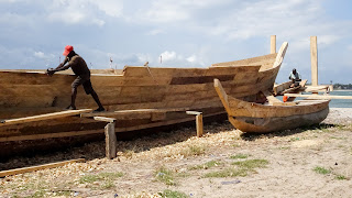 Ghana has many boats and they build it solely of wood