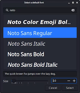 Noto sans regular font in Kali Linux