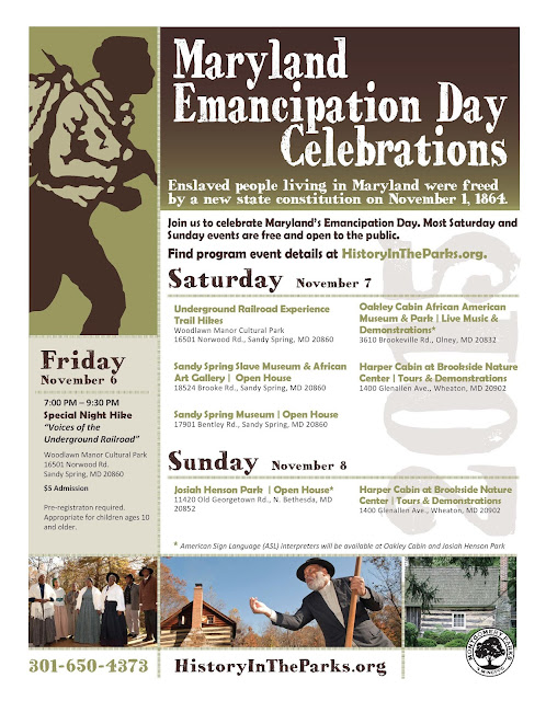 http://www.montgomeryparks.org/PPSD/Cultural_Resources_Stewardship/crs_special_events/emancipation.day.shtm