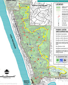 Hoffmaster State Park trail route