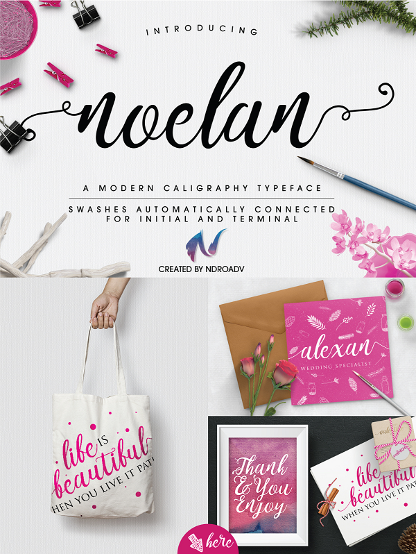 Download Font Terbaru 2016 - Noelan Caligraphy Typeface