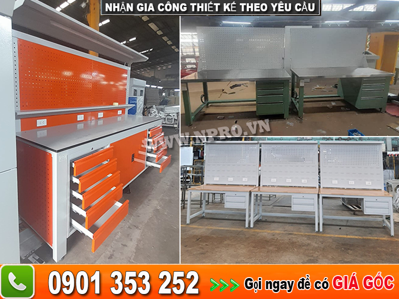 Bàn nguội cơ khí kết hợp tủ đồ nghề 5 ngăn và bảng treo  Gia-cong-ban-nguoi-co-khi-gia-re-tai-hcm-hanoi