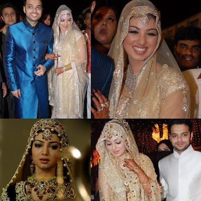 Ayesha Takia wore Bridal Lehenga Choli at her wedding with Farhan Azmi