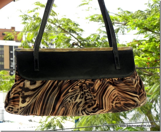 bolsa vintage onça brecho camarim