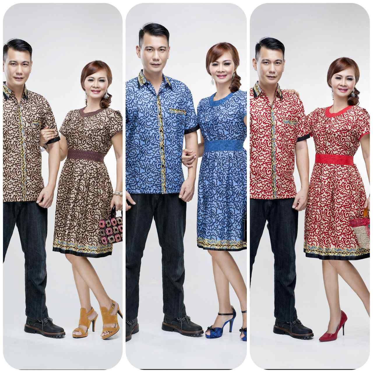 Baju Batik  Couple Motif Masa  kini  Batik  Bagoes Solo