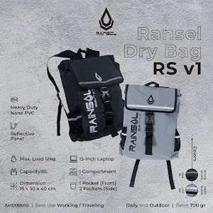 RAISOL | DRY BAG RSV1| RANSEL | TAS PUNGGUNG 100% WATERPROOF