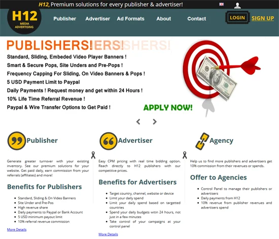 h12 Media Ads for Malaysian Blogger Generate Income