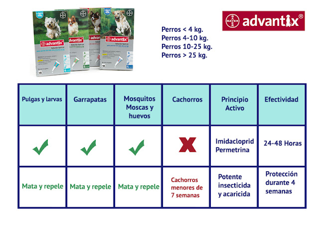 comparación pipetas perros