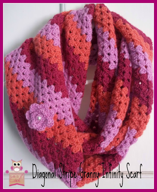 Diagonal Stripe Infinity Scarf