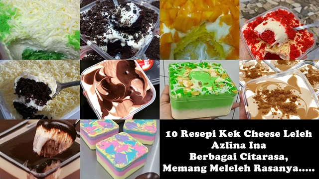 10 Resepi Kek Cheese Leleh Azlina Ina Berbagai Citarasa, Memang Meleleh Rasanya.....