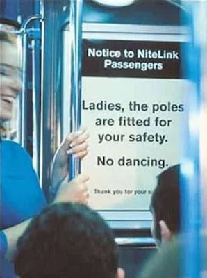 Funny Pictures: No Pole Dance Signboard