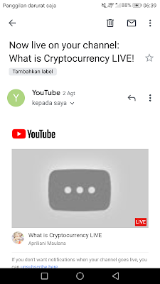 notifikasi email youtube