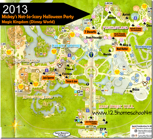 Where to see character at Disney World Halloween party