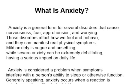 Anxiety Definition and Types