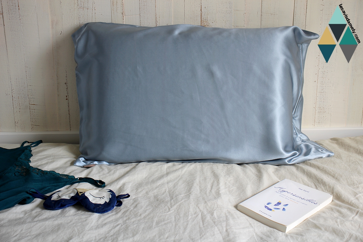 Taie D'oreiller En Soie 65x65 Vert Am Blanc Emily's Pillow - Maison