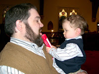 Jeremy & Billy After the Baptism, March 2, 2008
