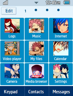 Anime Fairy Tail 1 Samsung Corby 2 Theme Menu