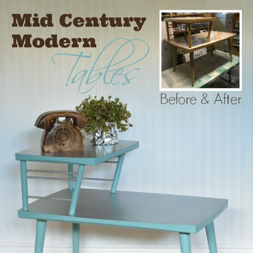 Faux Tin Mid-Century Modern Tabletops