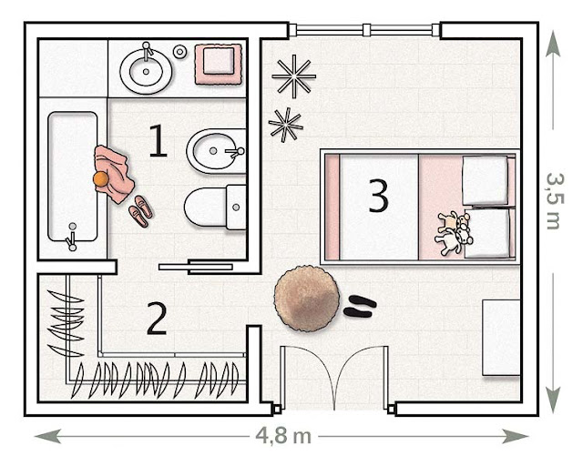 PLANO DE DORMITORIO INFANTIL