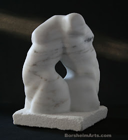 Back to Back marble sculpture direct carving figure art