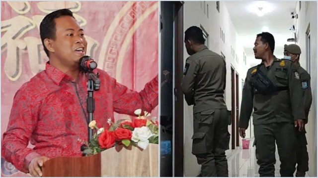 Detik-detik Wakil Bupati Rohil Digrebek Polisi Ketika Asik Berduaan dengan Anak Buahnya di Hotel