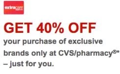 USE SAVE 40% off non sale item Email CVS crt store Coupon (Select CVS Couponers)