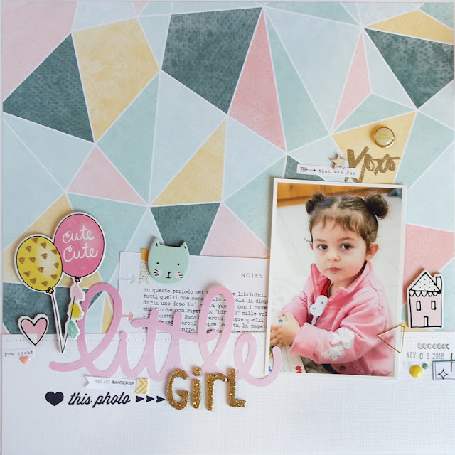 scrapbook layout "little girl" by kushi | www.kkushi.com