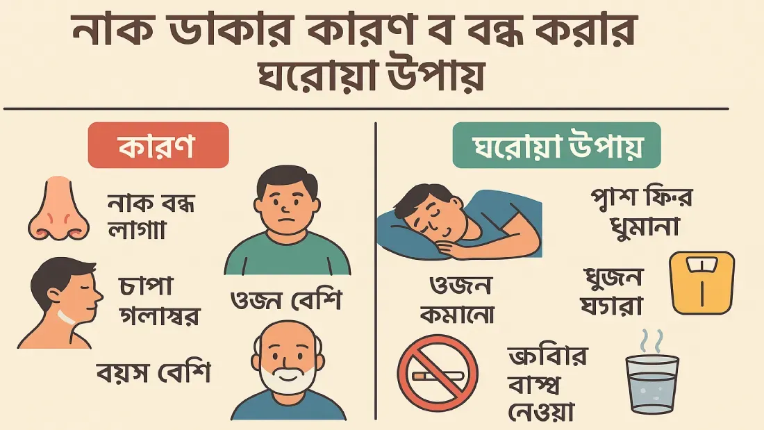 নাক-ডাকার-কারণ-ও-বন্ধ-করার-ঘরোয়া-উপায়