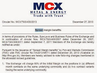 MCX: Important Circular On Spread Margin Benefits  