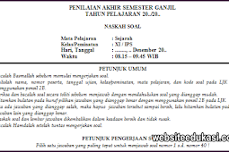 Soal PAS Sejarah Kelas 11 SMA Tahun 2019/2020