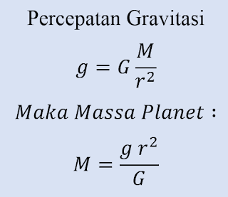 Hukum Gravitasi Newton - Menentukan Massa Planet