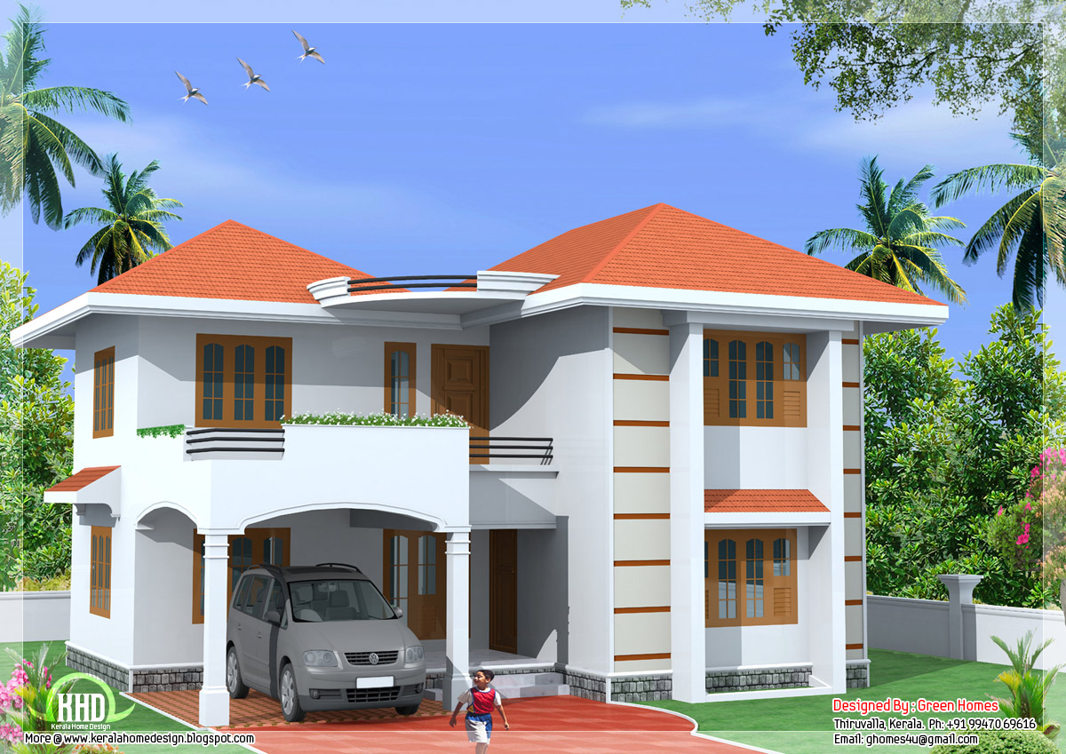 1800 sq feet 2 storey home  design Kerala House  Design Idea