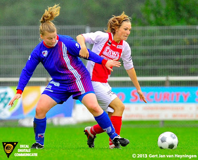 Prima duels tussen Lieselotte Wels van Buitenveldert en Geke Maat van RCL