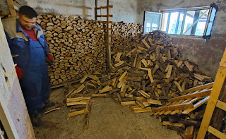 The remaining wood to stack