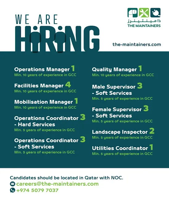 Job Opportunities at The Maintainers Qatar