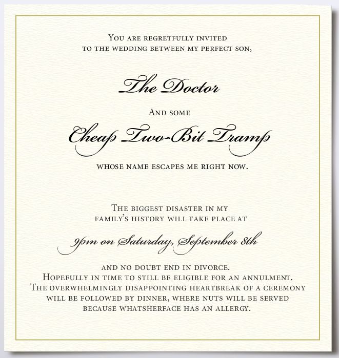 An Invitation To A Wedding This is Priceless