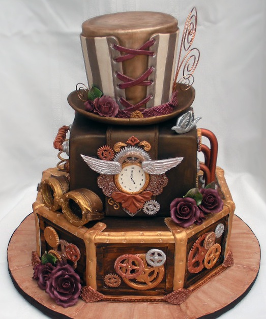 steampunk wedding cake