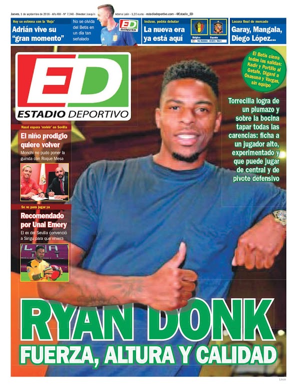 Betis, Estadio Deportivo: "Ryan Donk, fuerza, altura y calidad" Betis, Estadio Deportivo: "Ryan Donk, fuerza, altura y calidad"