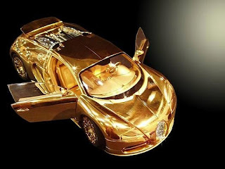 carros em folha de ouro