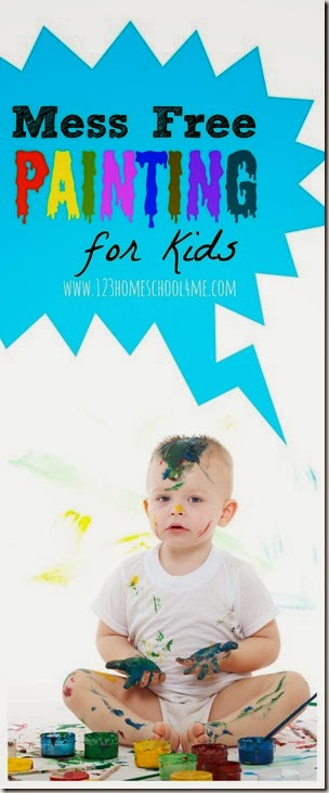 Mess Free Painting for Kids - This is such a fun, clever and unique way for babies, toddlers, and preschoolers to paint WITHOUT the mess!!